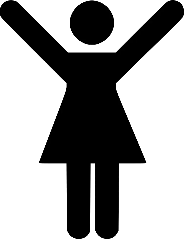 Victory Pose Person Silhouette