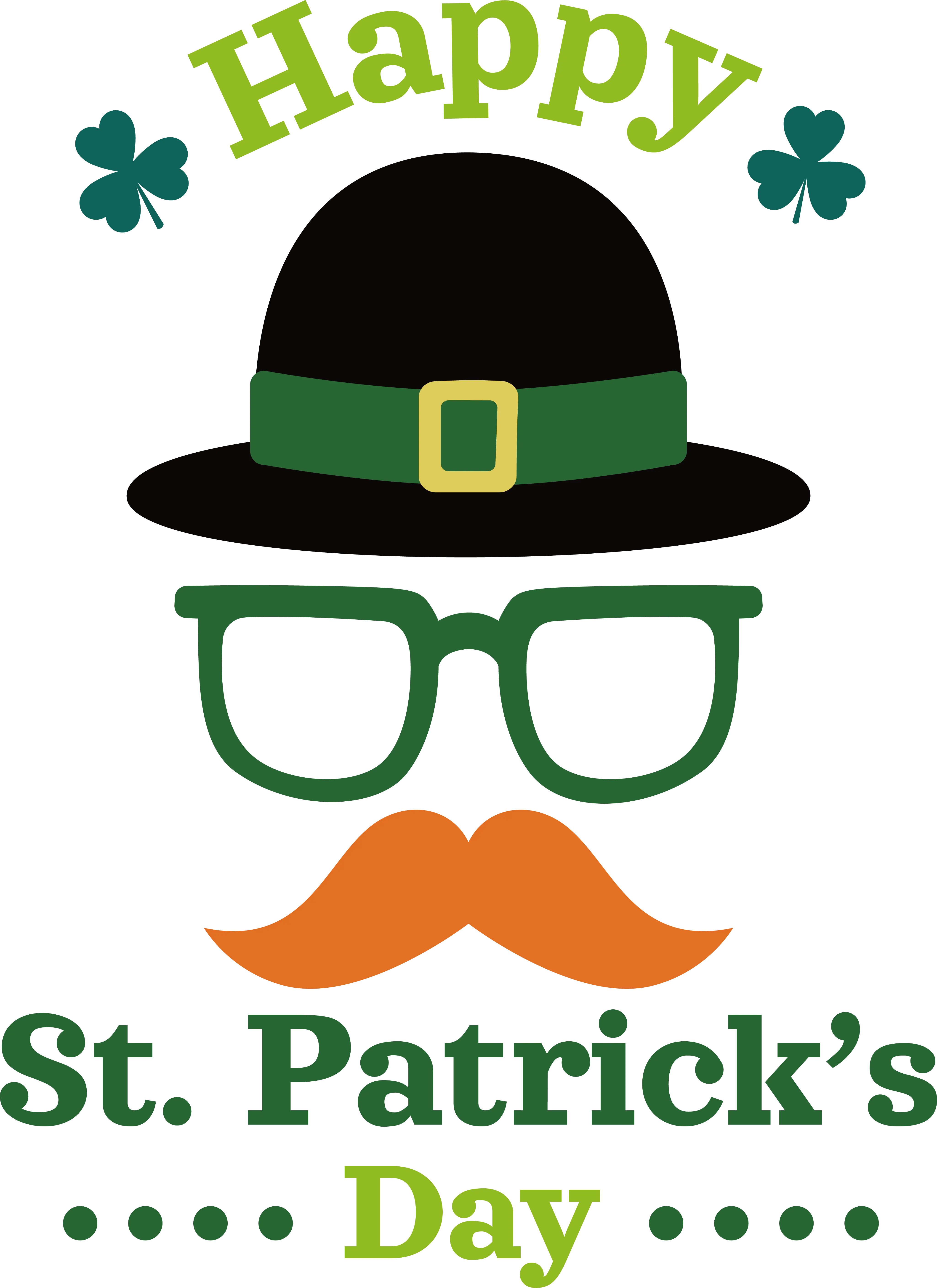 Happy St. Patrick&#039;s Day Illustration with Icons