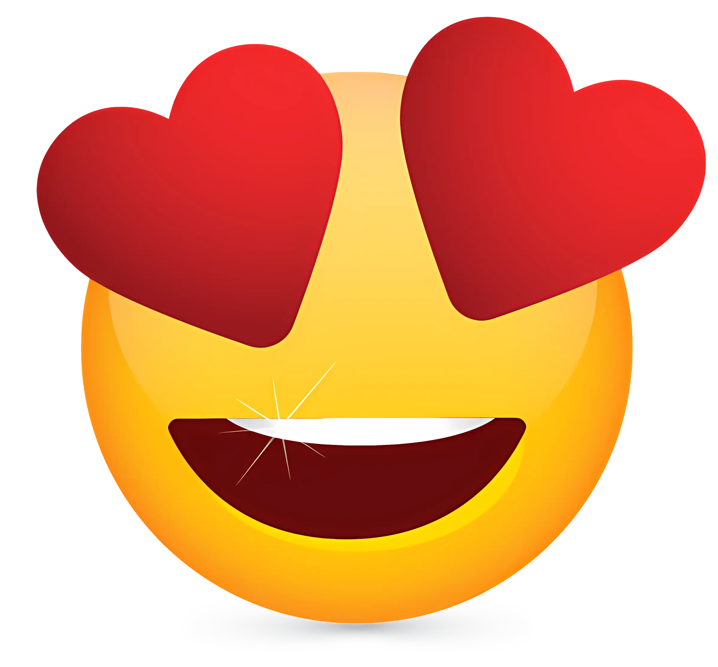 Smiling Heart-Eyed Emoji in Love
