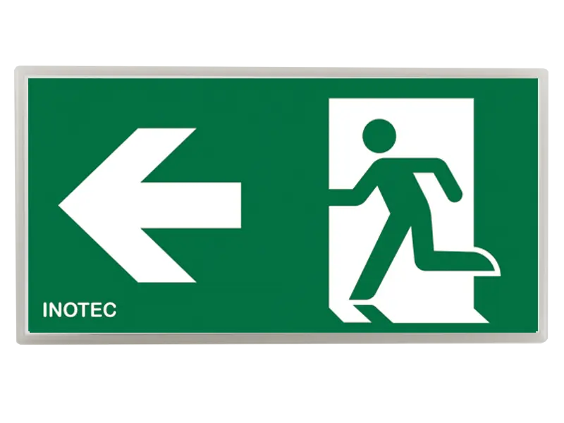 Emergency Exit Sign with Running Figure