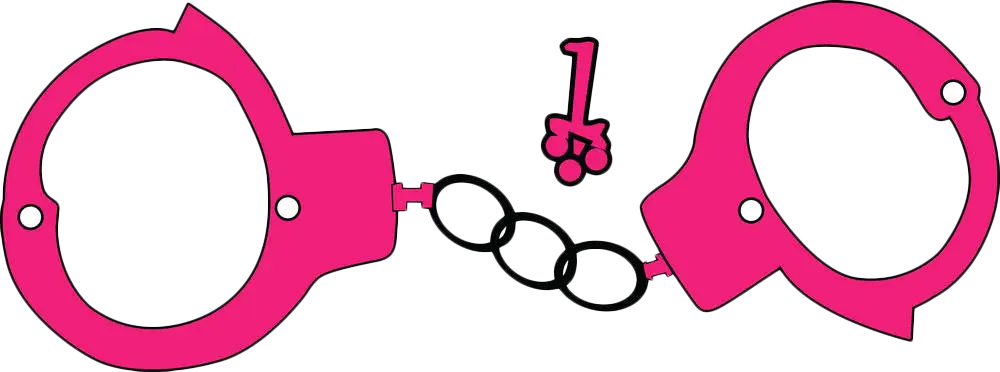 Pink Cartoon Handcuffs with Key