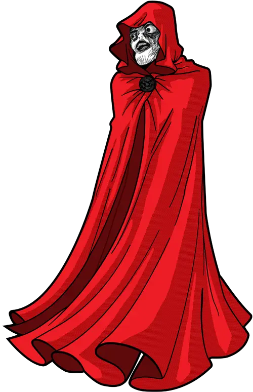 Red Hooded Mysterious Figure