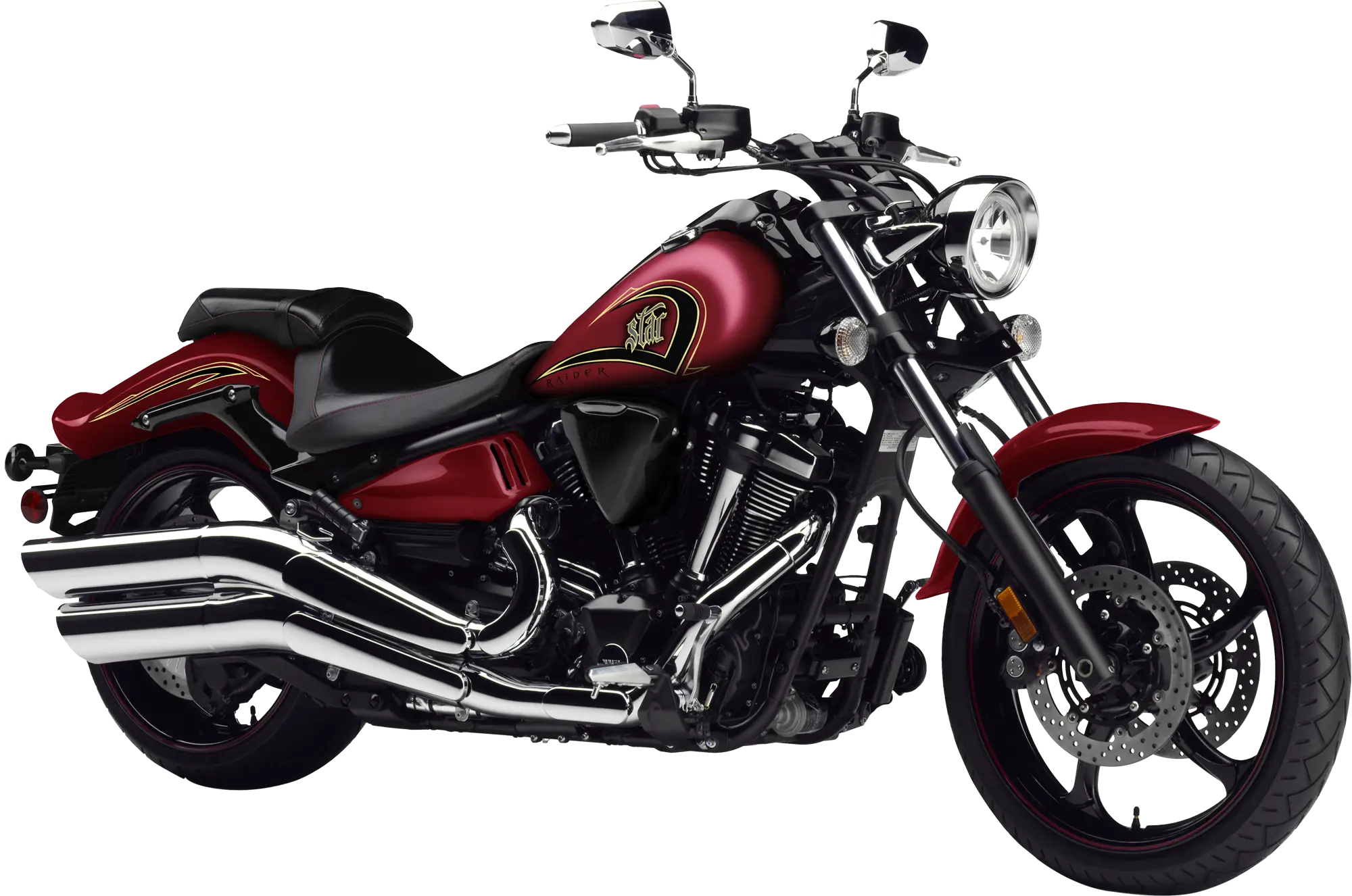 Glossy Red Motorcycle Design