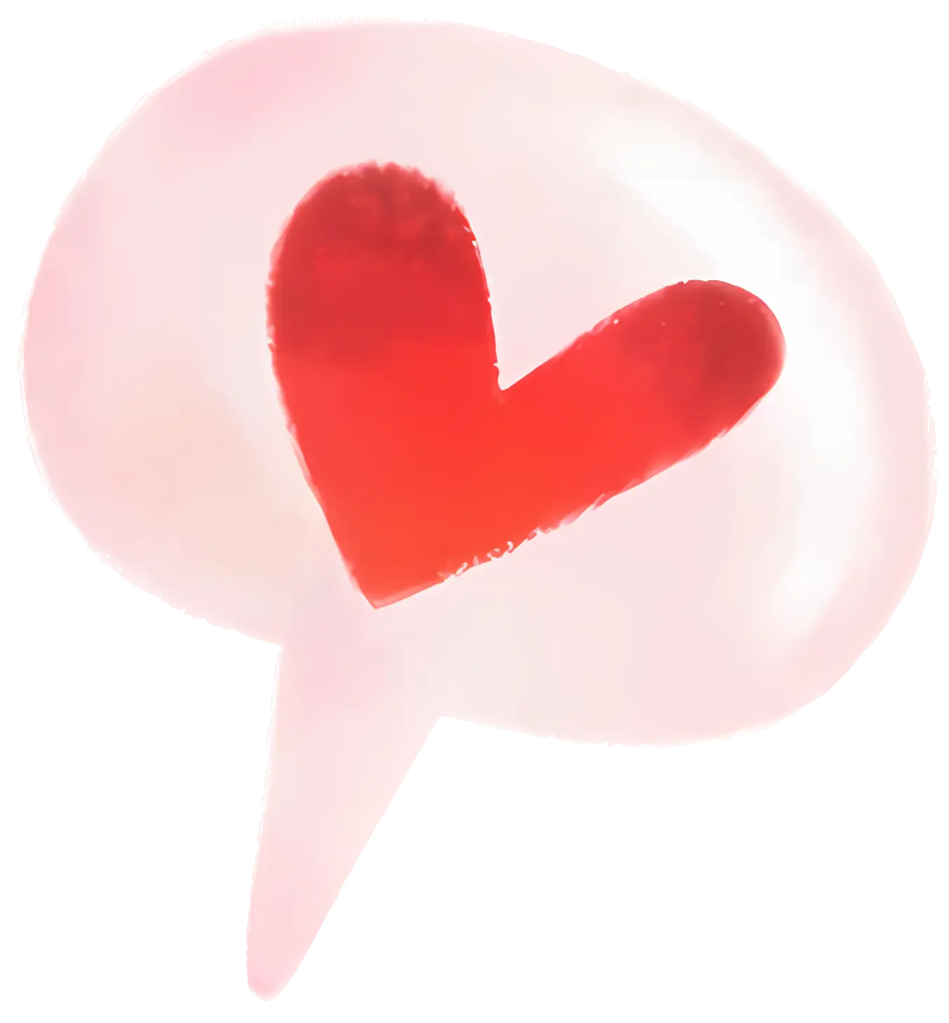 Heart in Speech Bubble Illustration