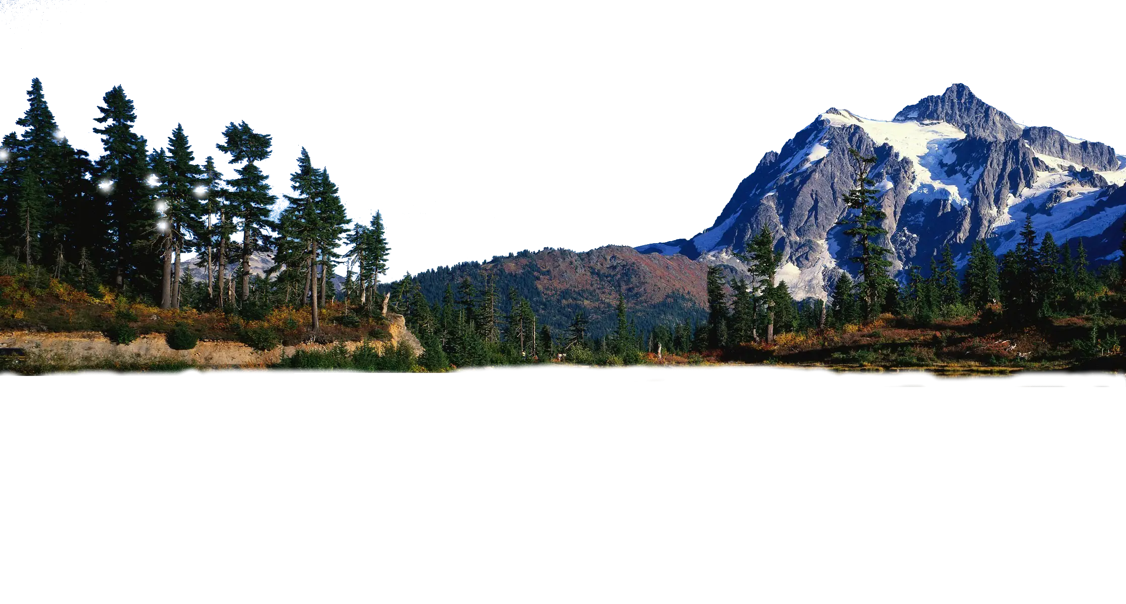 Mountain Range with Trees