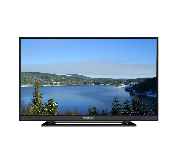 Flat Screen Television Displaying Scenic View
