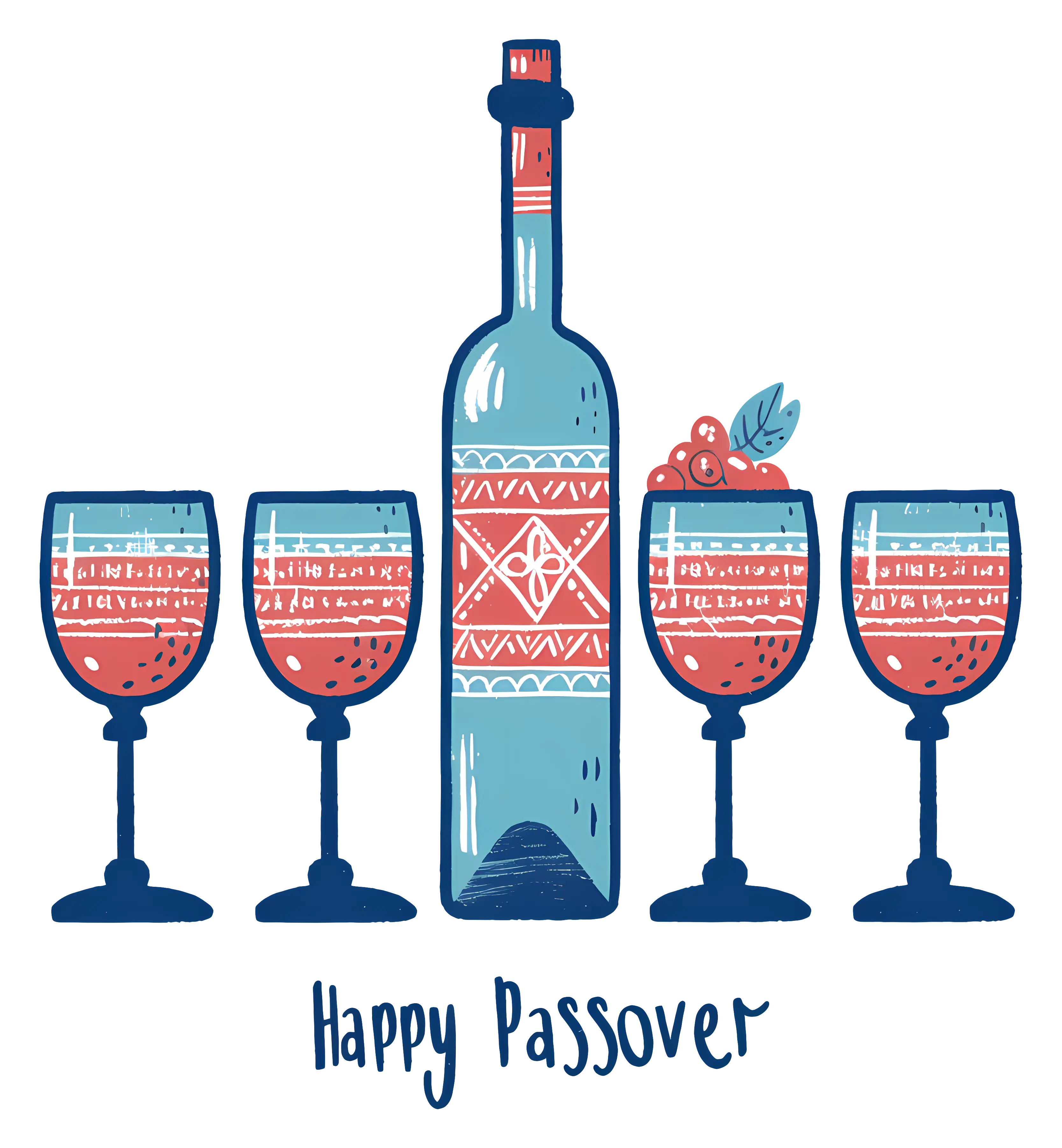 Passover Wine and Glasses