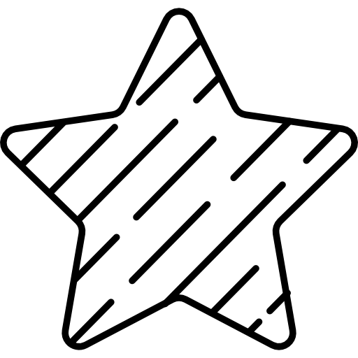 Outlined Star Icon Illustration