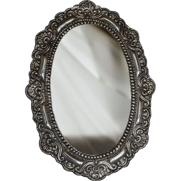 Antique Oval Mirror with Frame