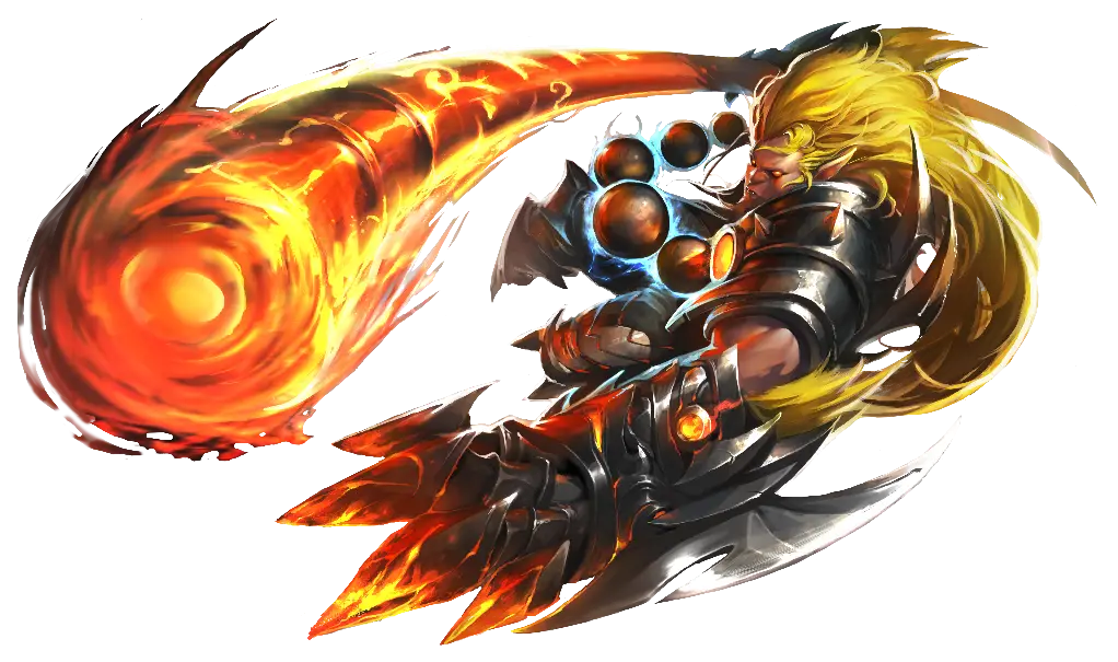 Fantasy Fireball Warrior Illustration
