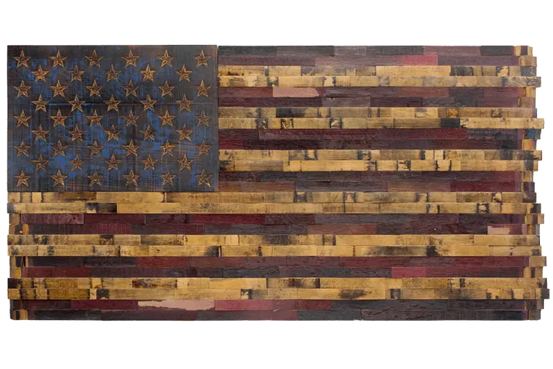 Vintage USA Flag Rustic Design