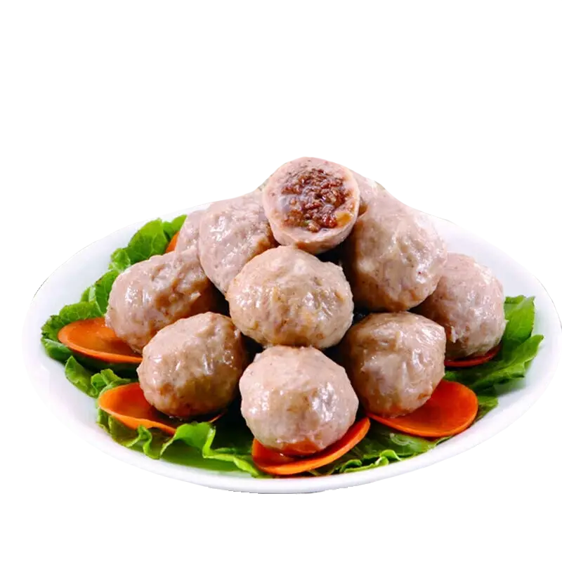 Stuffed Meatballs with Lettuce and Carrot