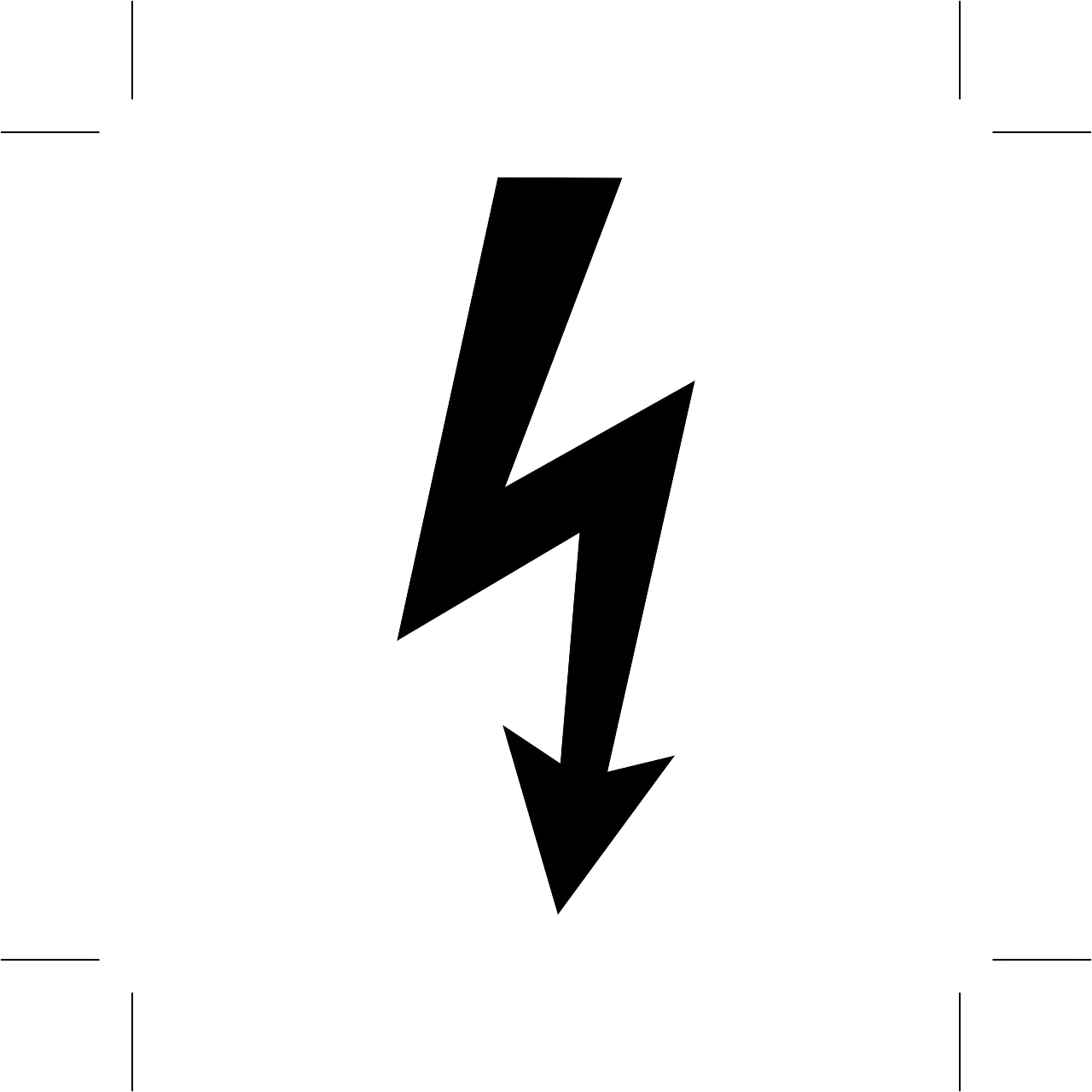 Black Lightning Bolt Icon for Electric Concepts