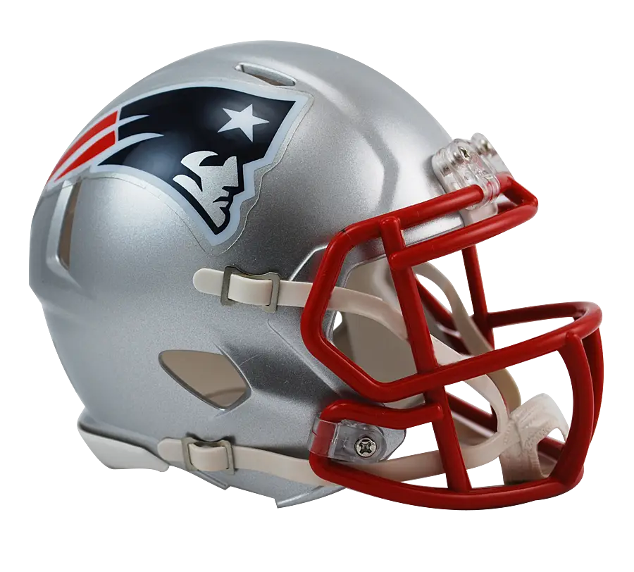 Silver Football Helmet with Team Logo