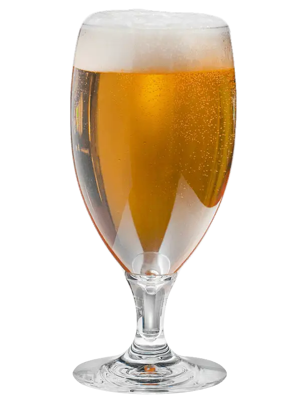 Glass of Beer with Foam Head