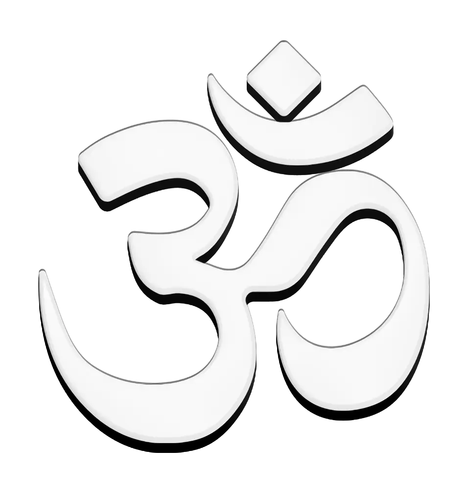 Spiritual Om Symbol in Monochrome Design