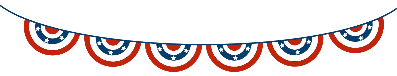 Patriotic Bunting Flags Decoration