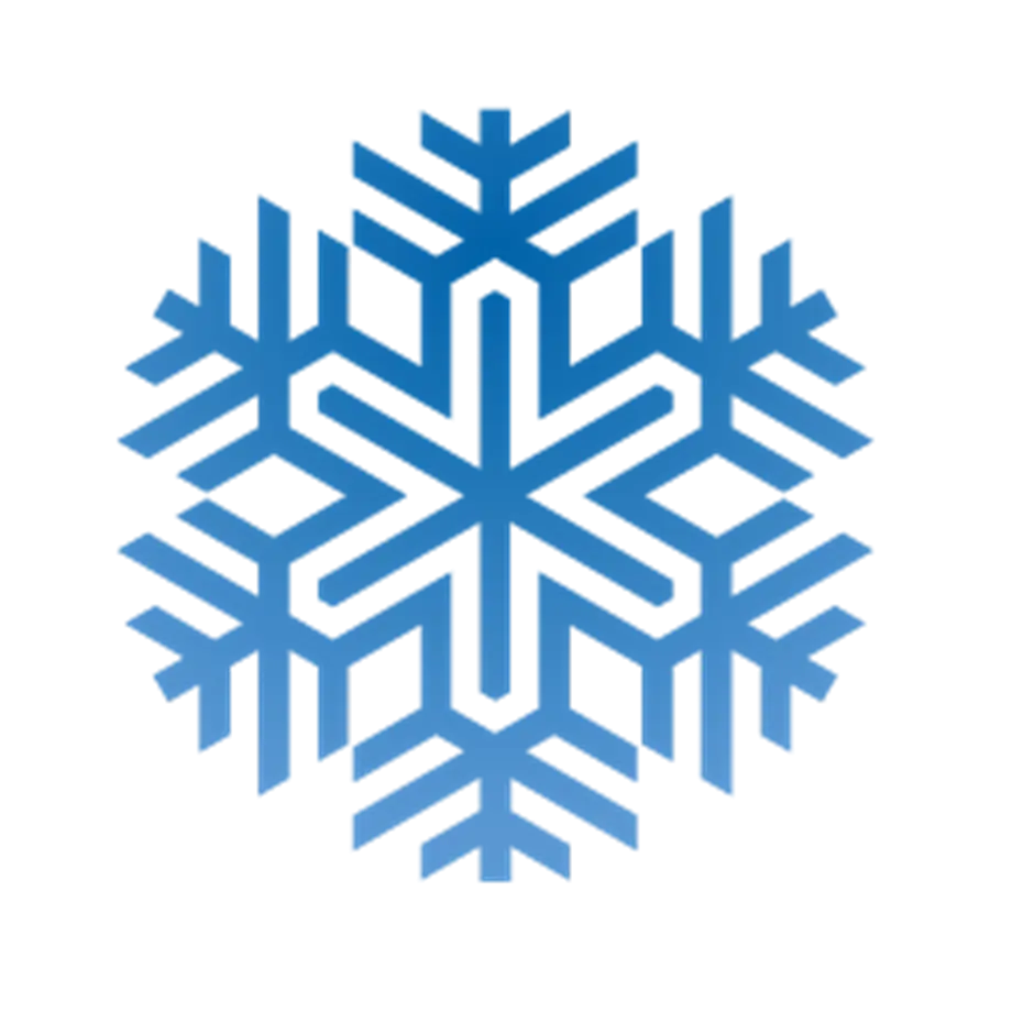 Blue Snowflake Winter Theme Illustration