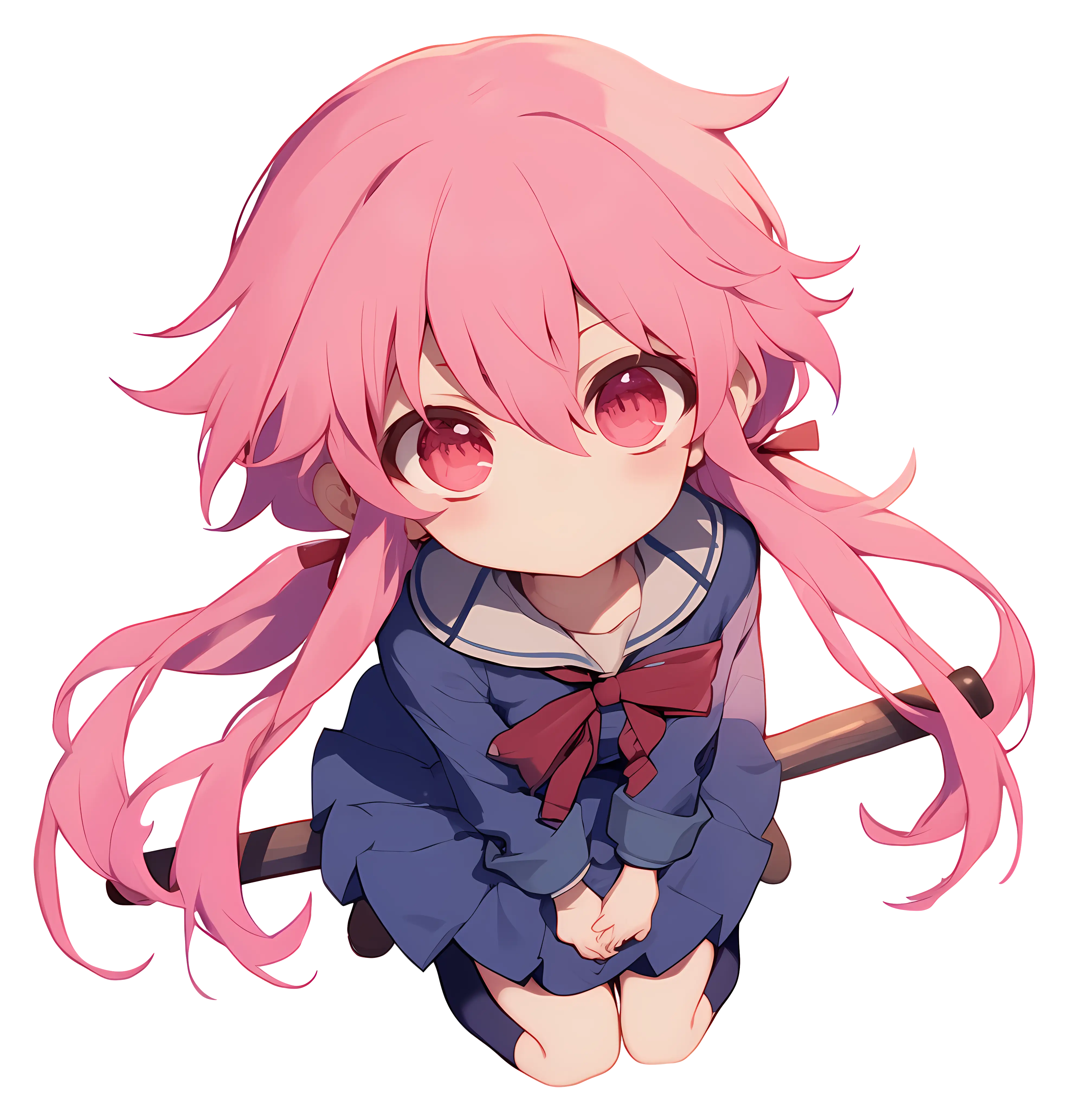 Anime Girl with Pink Hair