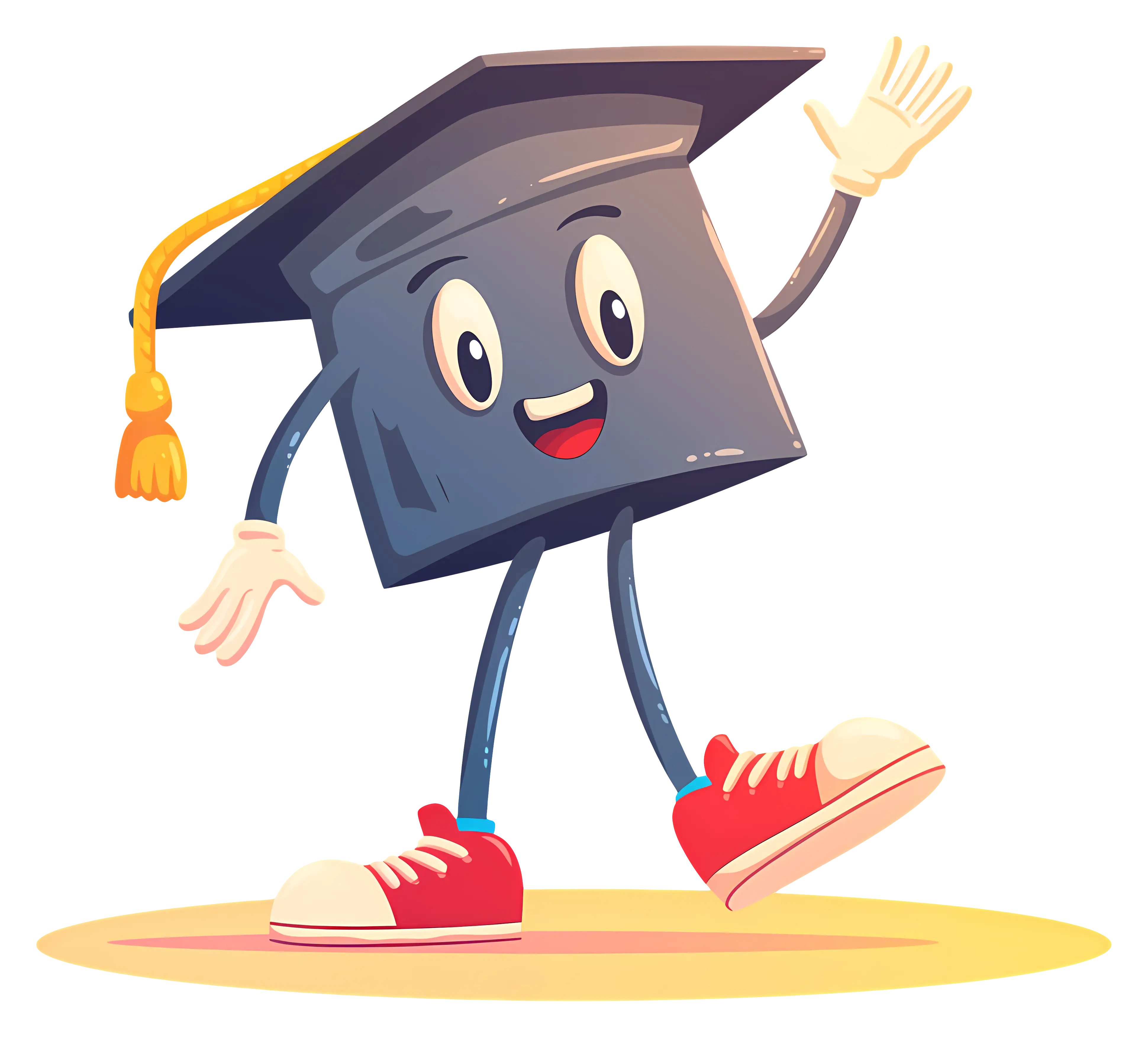 Animated Graduation Cap Character