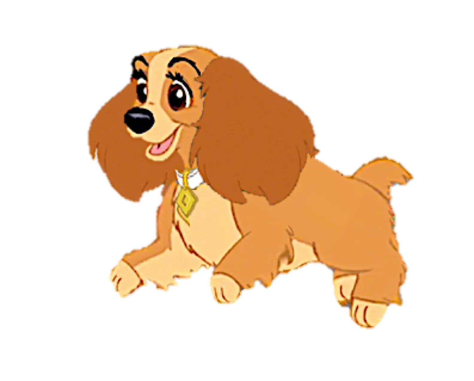 Cartoon Dog with Brown Fur in Animation Style
