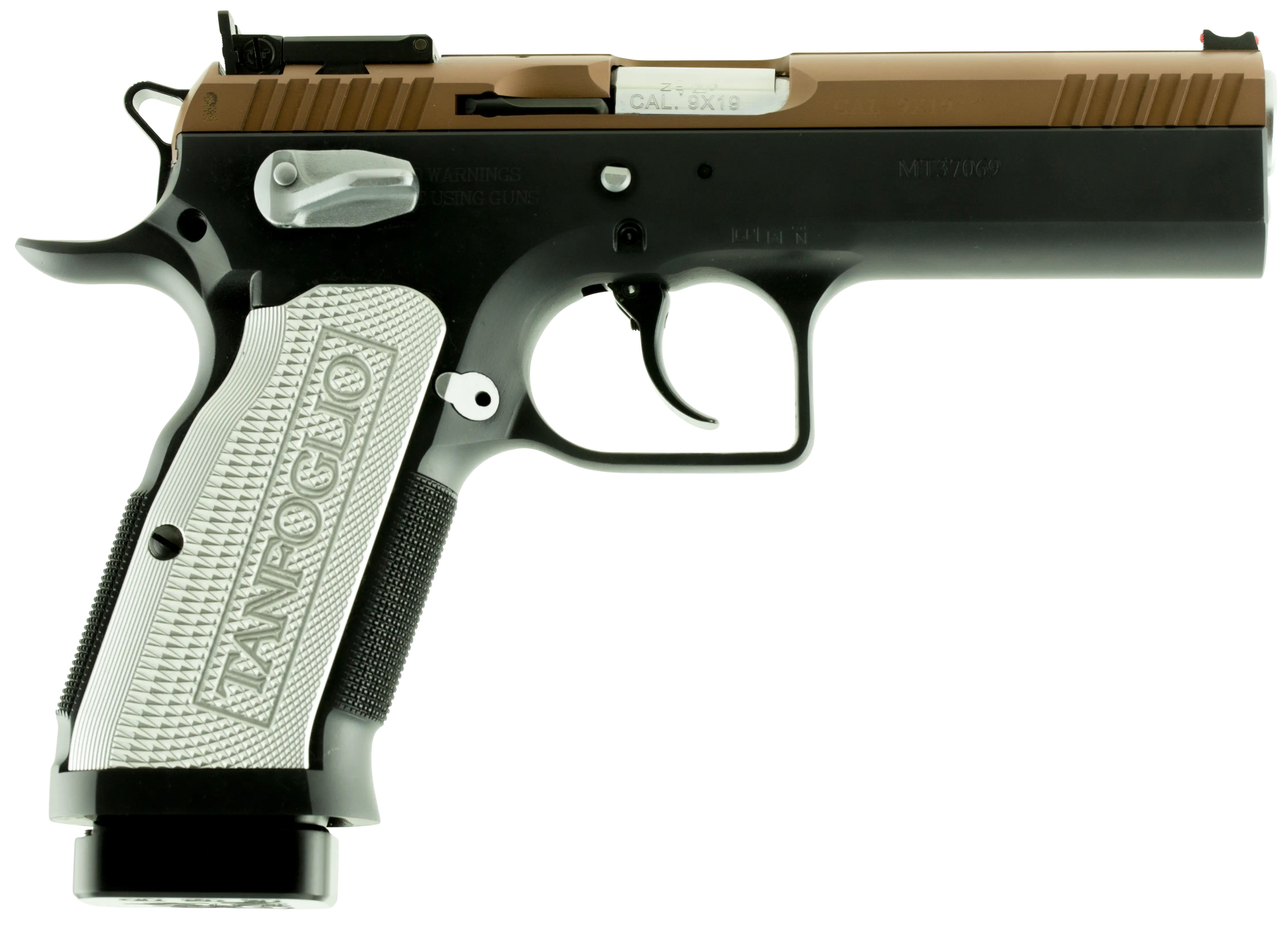 Modern Pistol with Silver Grip