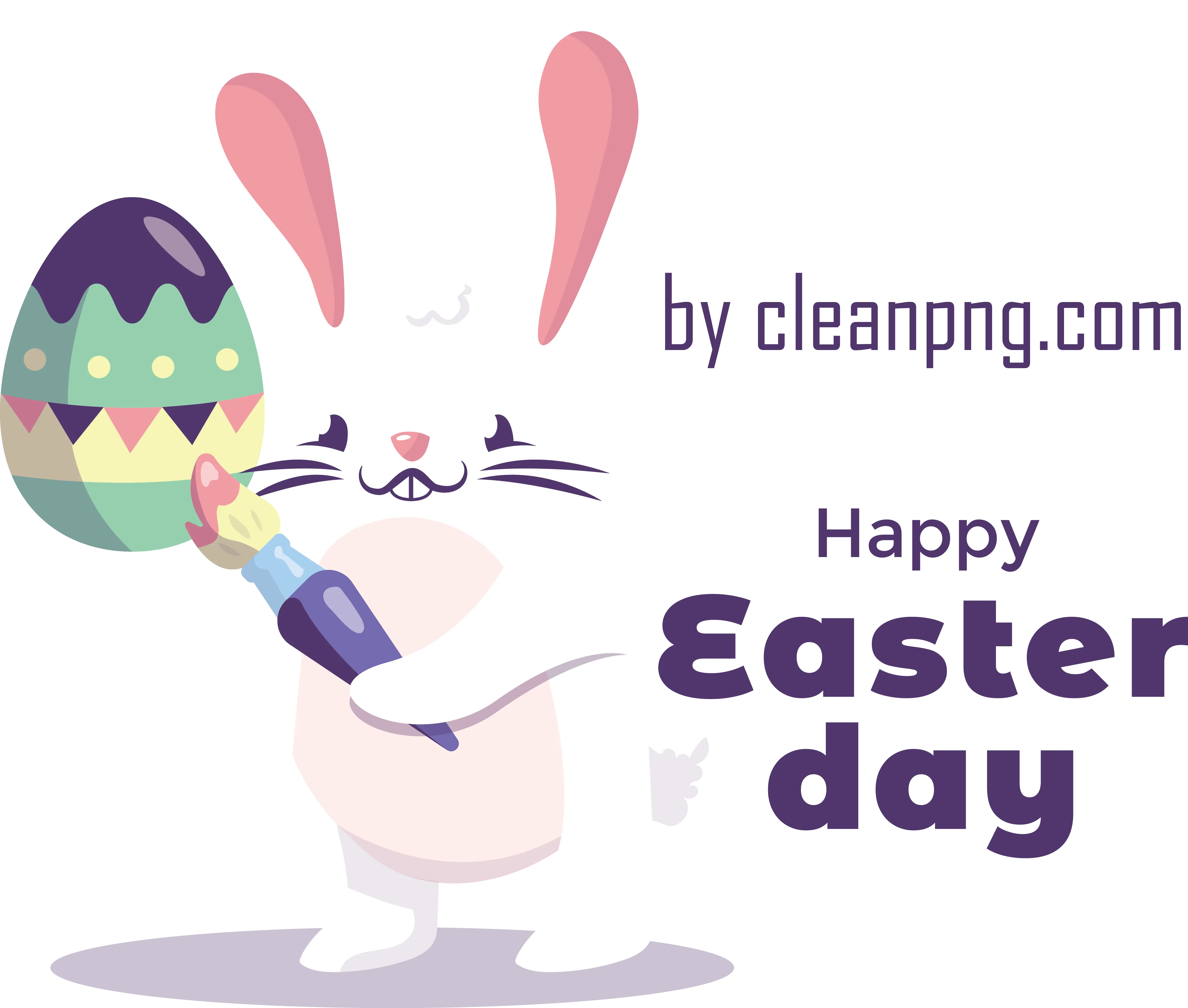 Bunny with Painted Egg for Easter