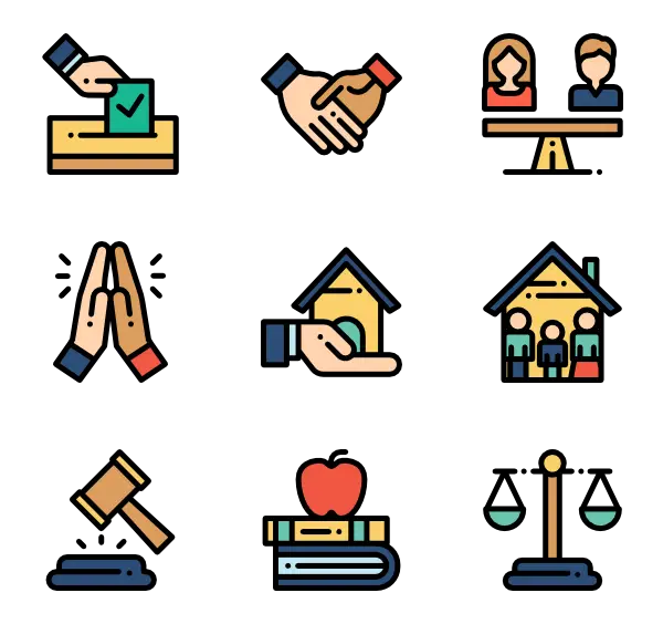 Colorful Set of Various Icons