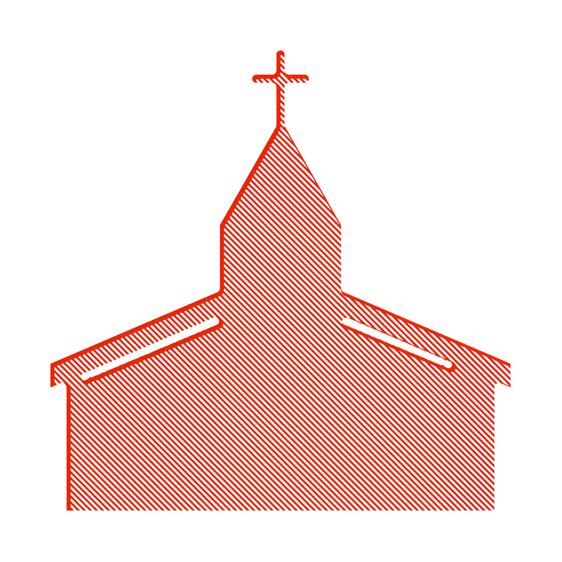 Red Church Silhouette