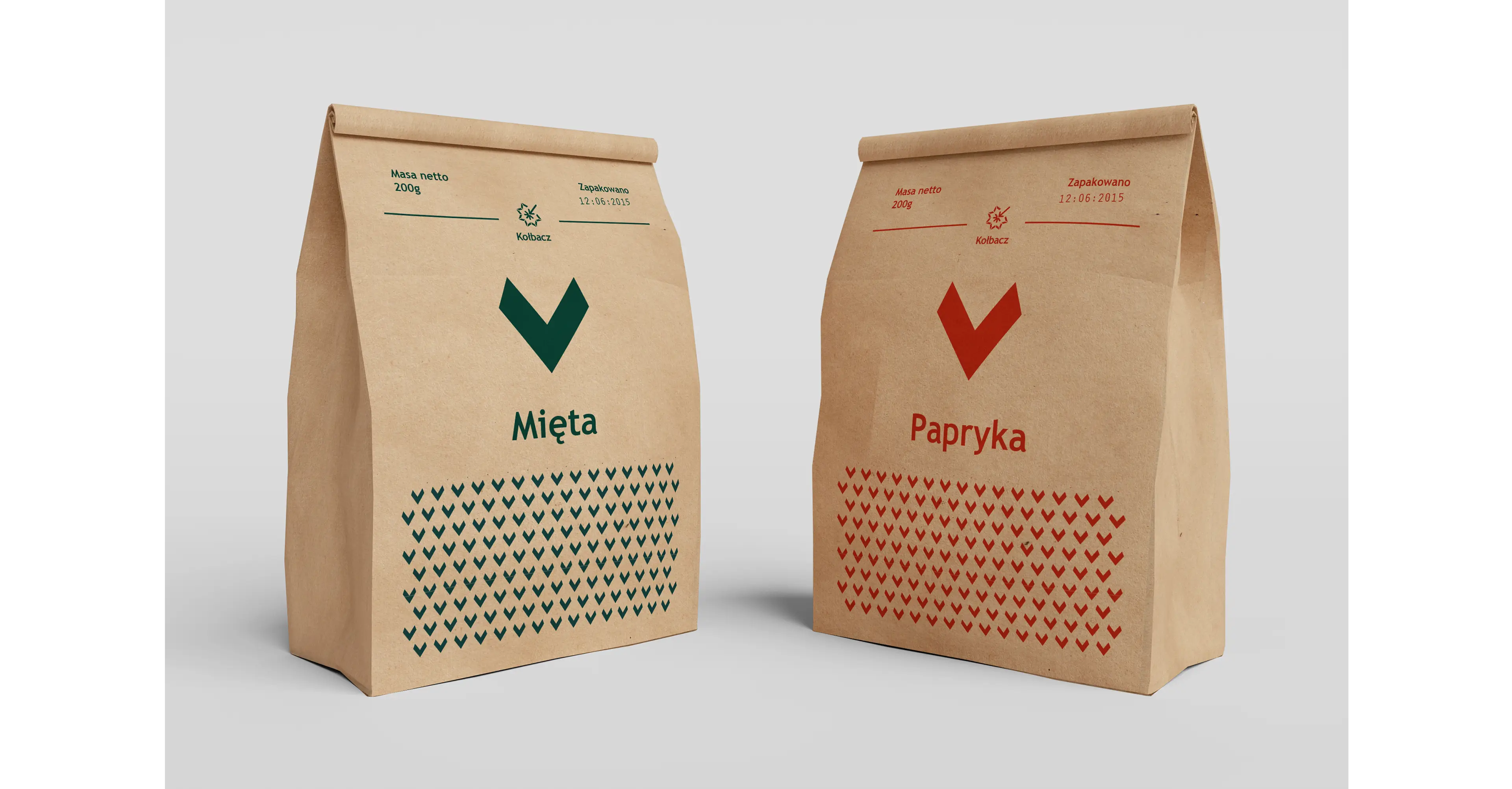 Eco-friendly Paper Bags for Mint and Paprika