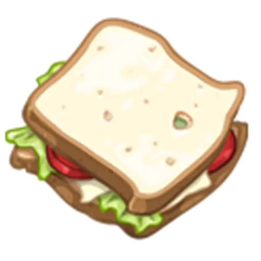 Cartoon Sandwich with Vegetables