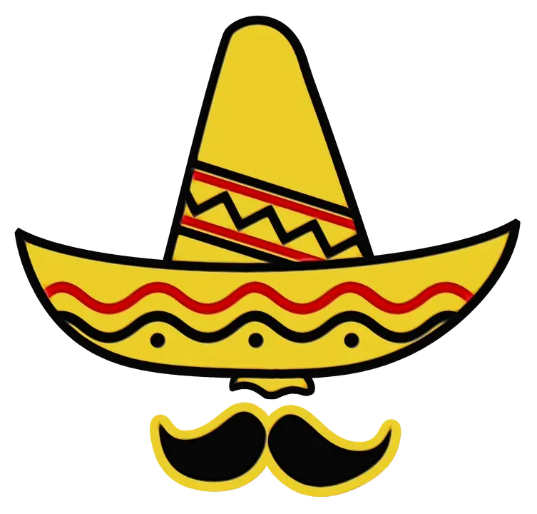 Yellow Sombrero Illustration for Mexican Culture