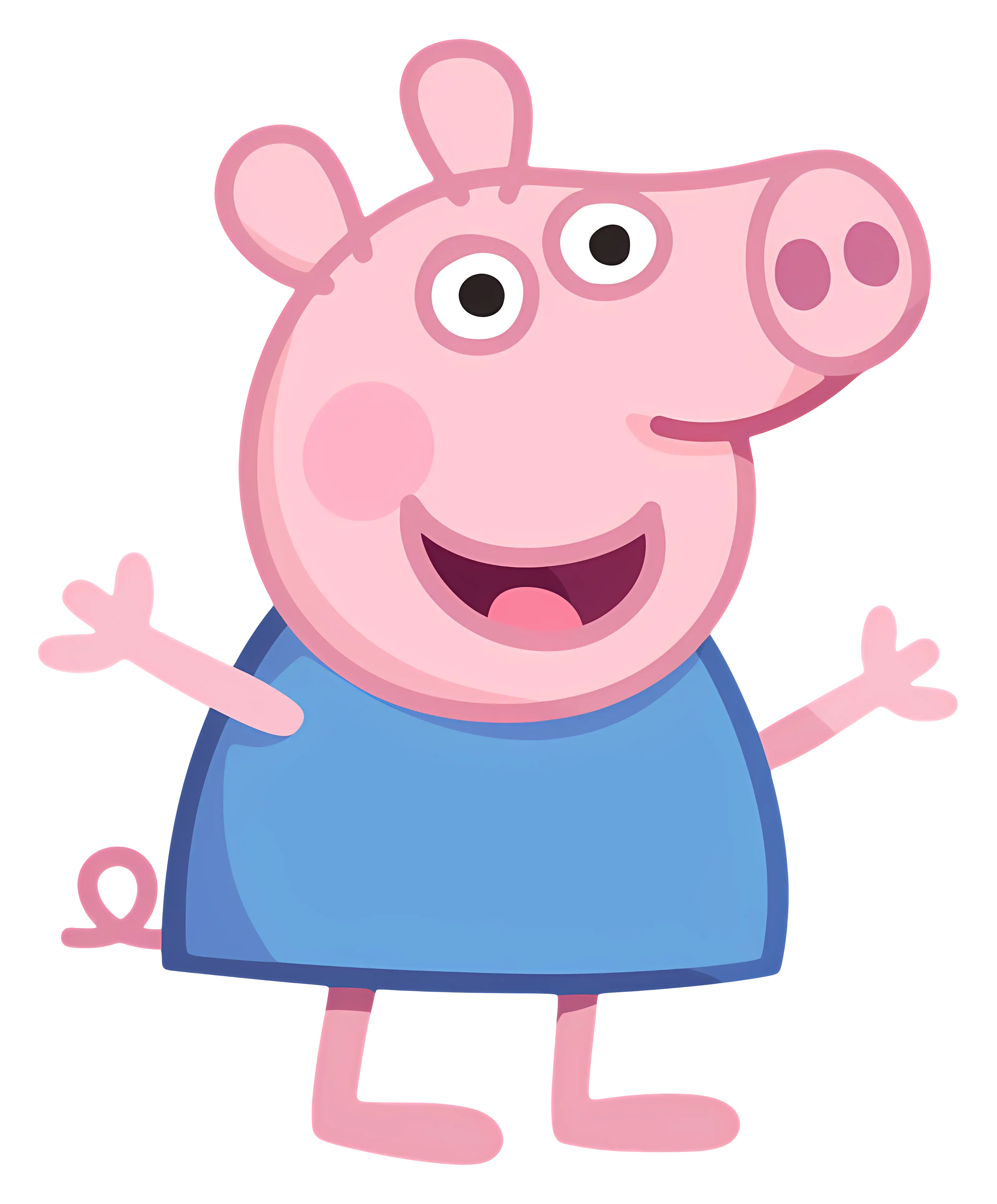 Pink Cartoon Pig Character