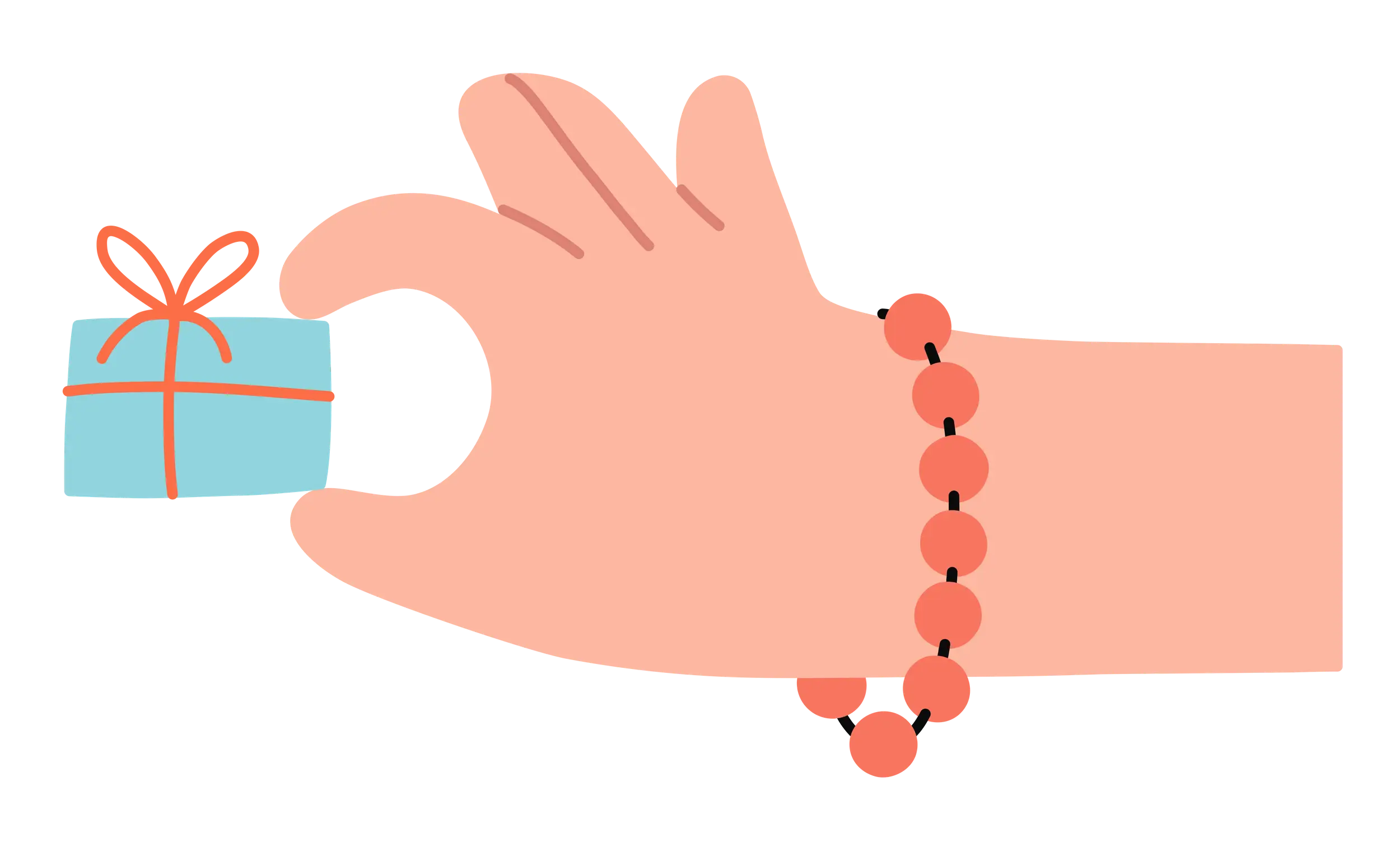 Hand Holding a Small Gift
