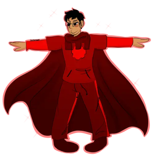 Red Superhero Character Illustration