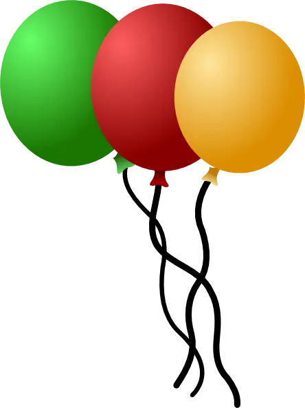 Red, Green, and Yellow Balloons