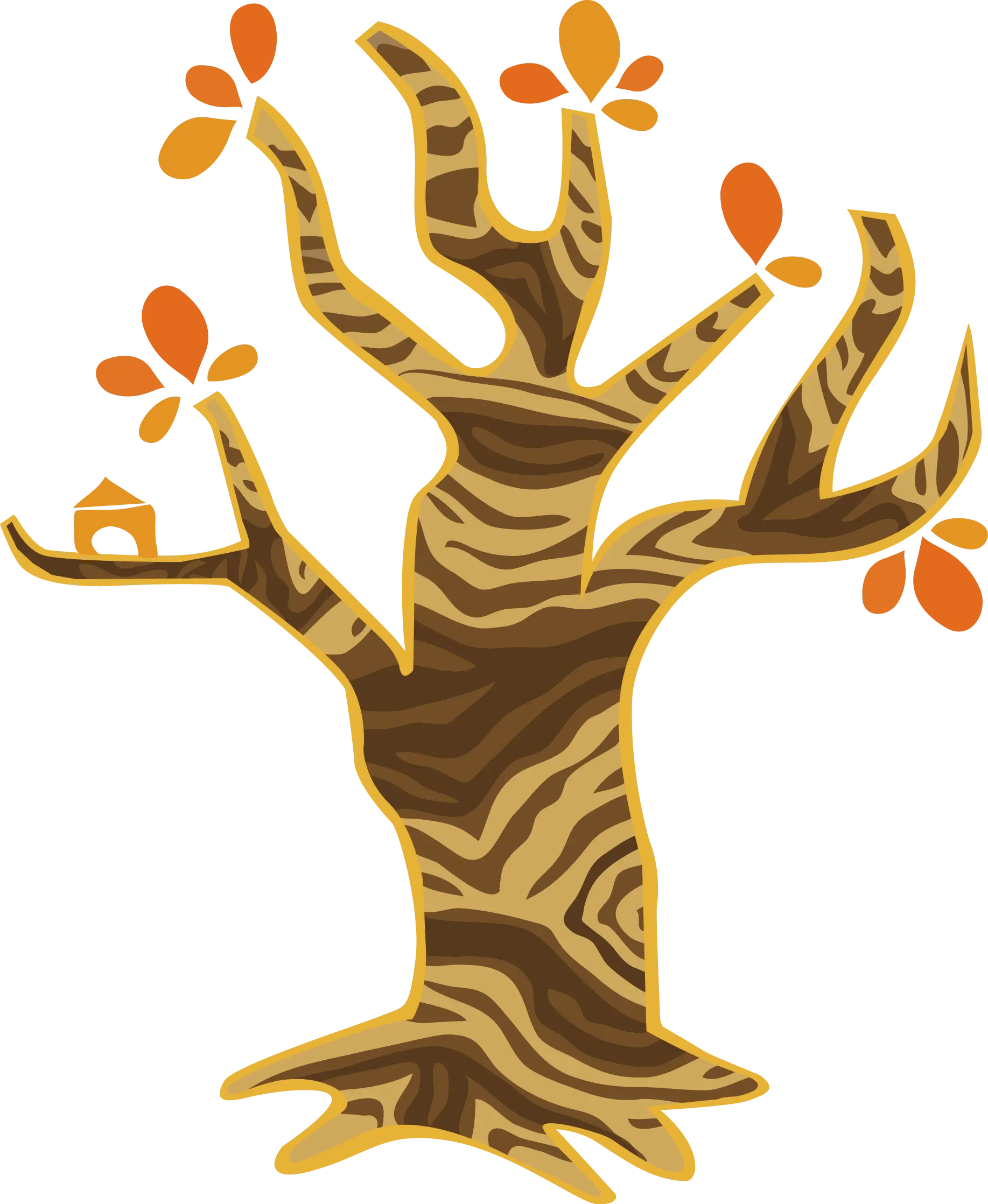 Stylized Tree with Leaves