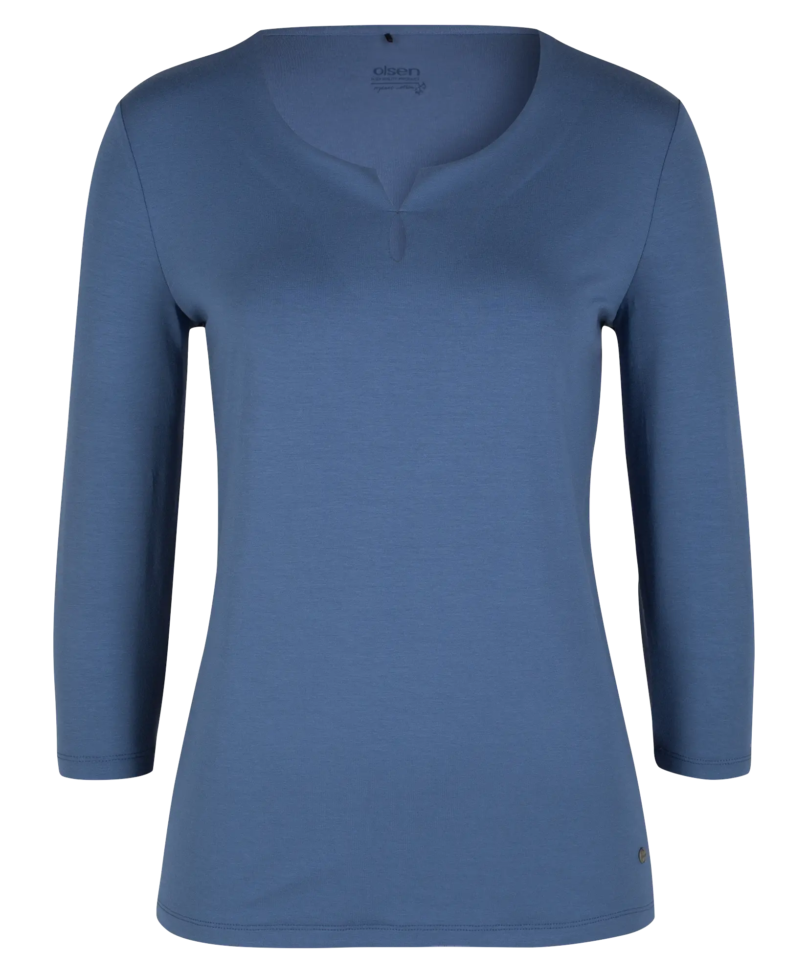 Womenâ€™s Blue 3/4 Sleeve Top
