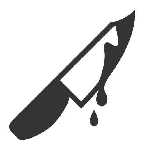 Knife with Dripping Blood Icon