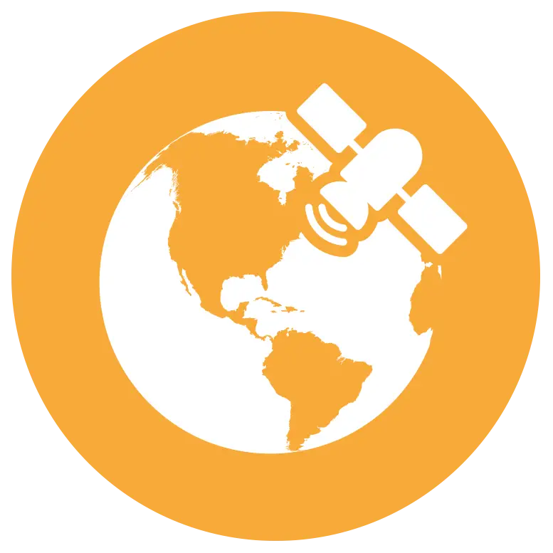 Satellite Orbiting Earth Icon