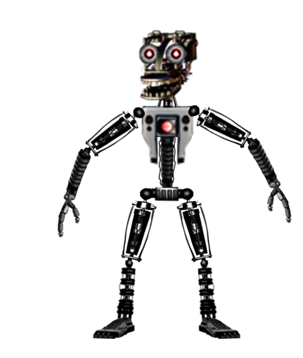 Robotic Skeleton with Red Eyes