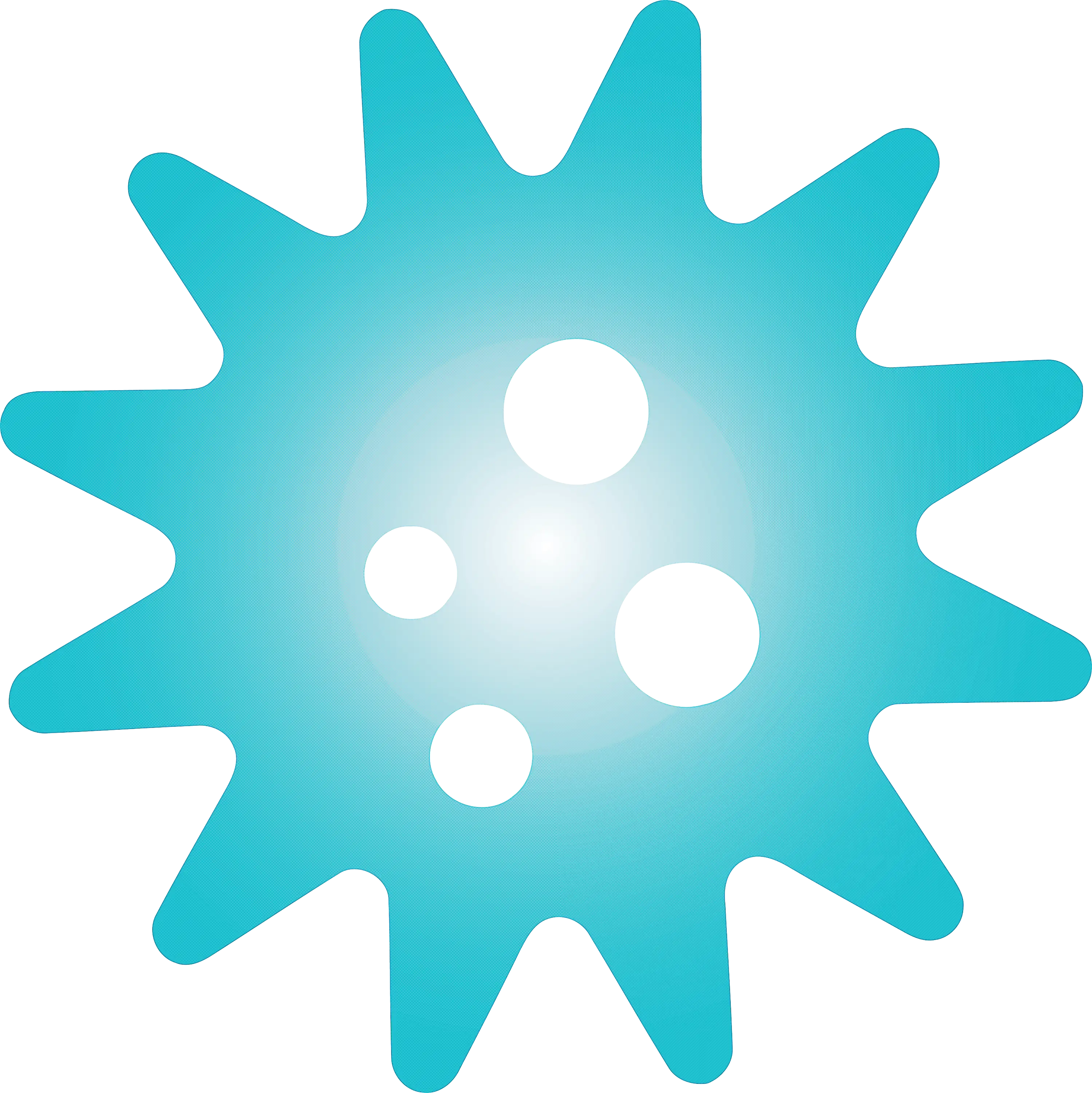 Abstract Blue Starburst Design