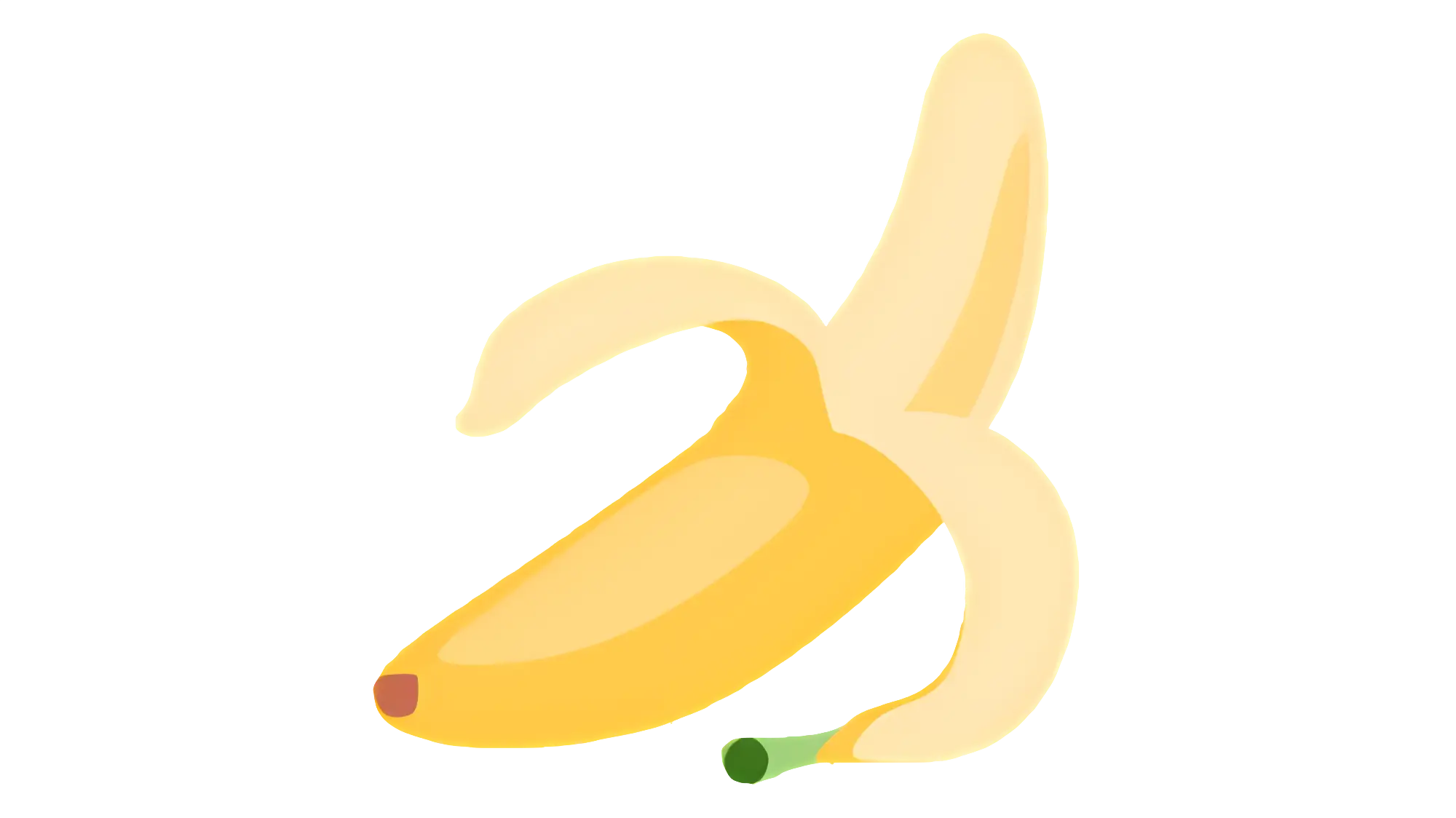Peeled Banana Illustration