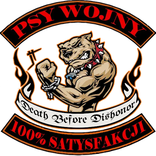 Muscular Dog Emblem with PSY WOJNY