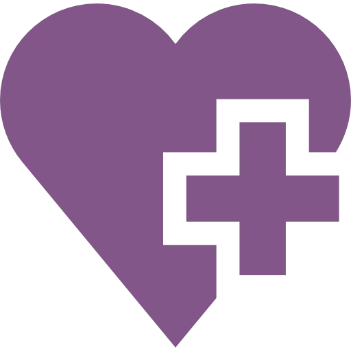 Purple Heart with a Health Cross