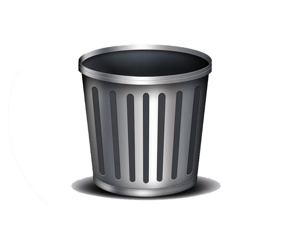 Metal Trash Can Illustration