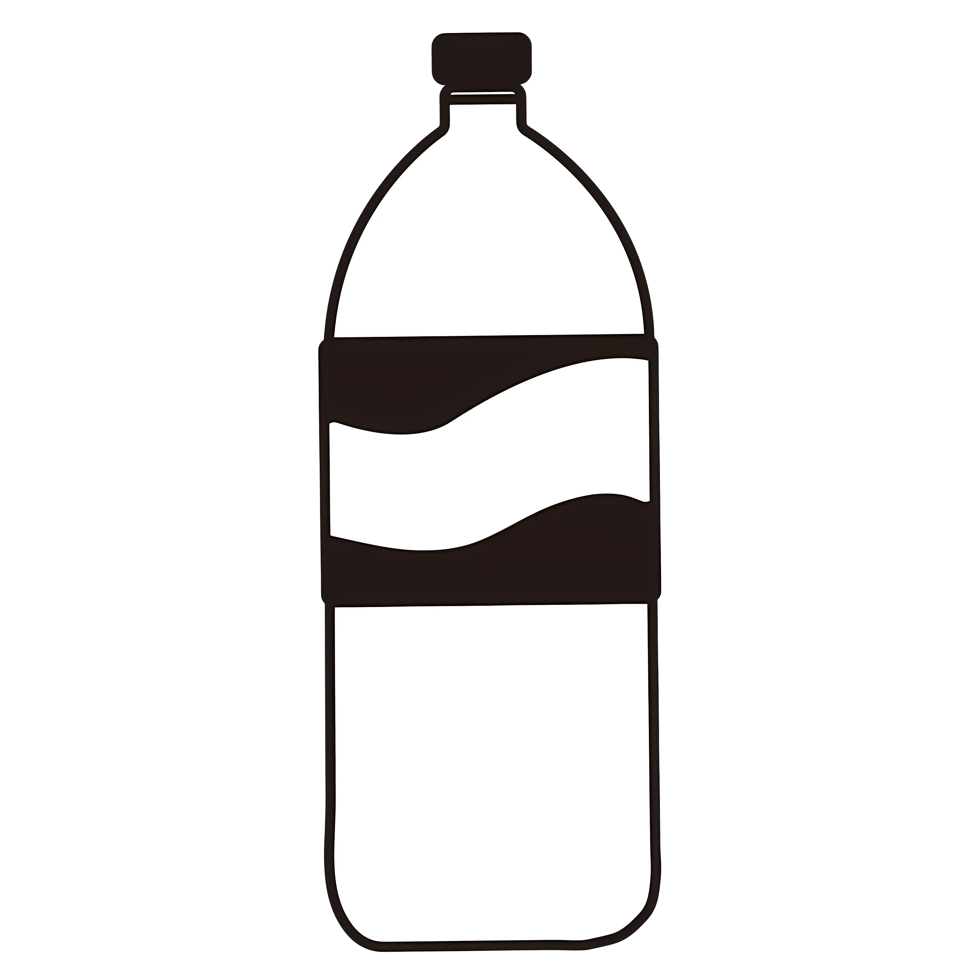 Minimalistic Bottle Silhouette Illustration