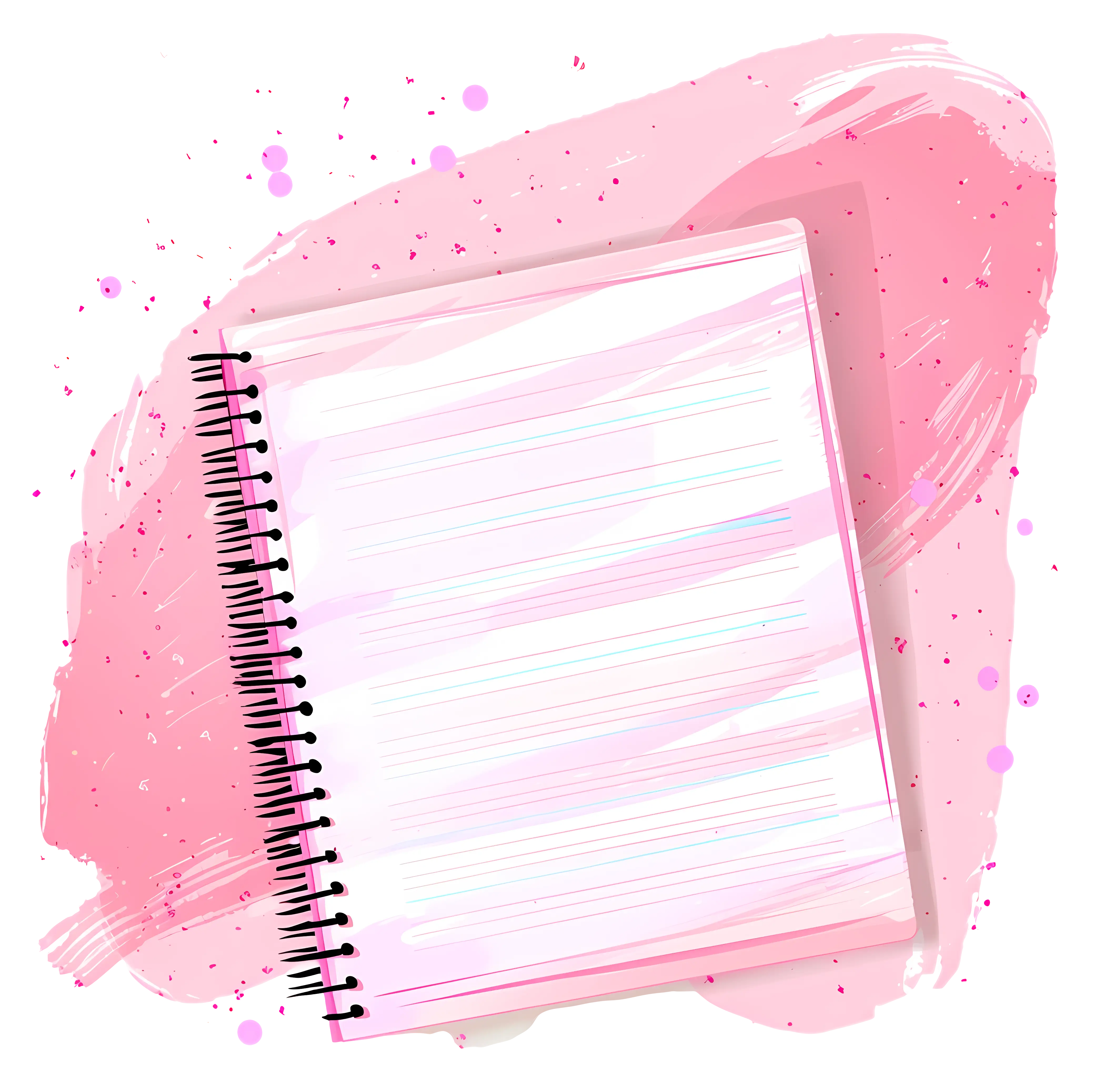 Artistic Pink Notebook