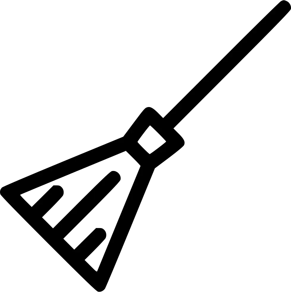 Black Broom Icon Design