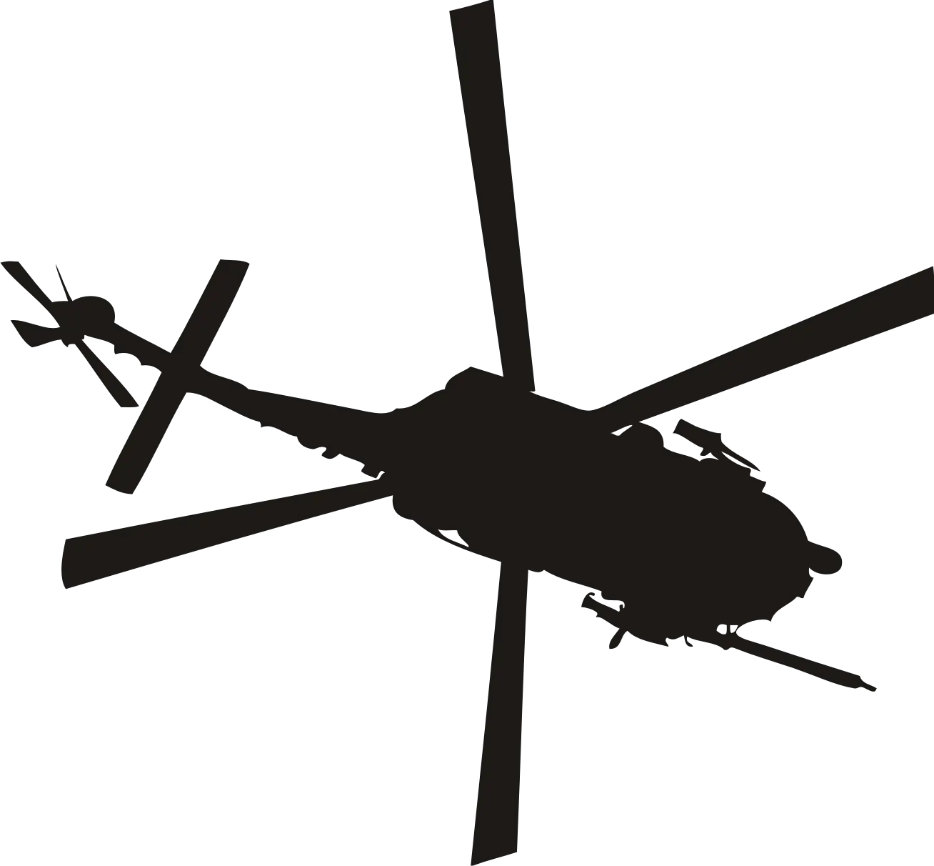 Black Helicopter Silhouette